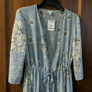 Floral Drawstring Kimono